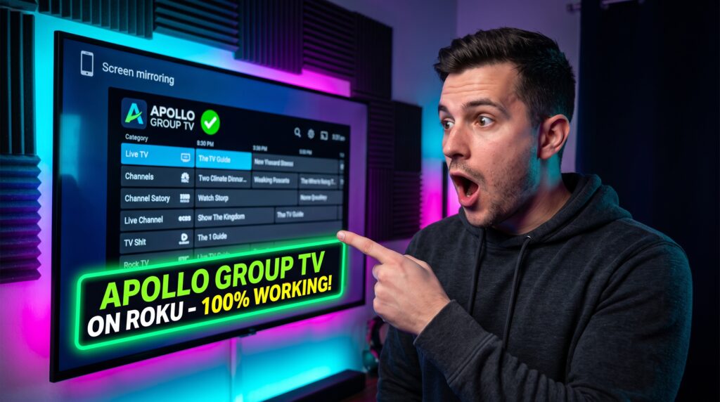 can you get apollo group tv on roku